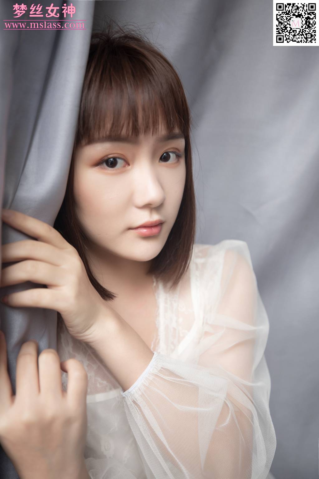 [MSLASS梦丝女神] – 莎莎 透明白纱裙