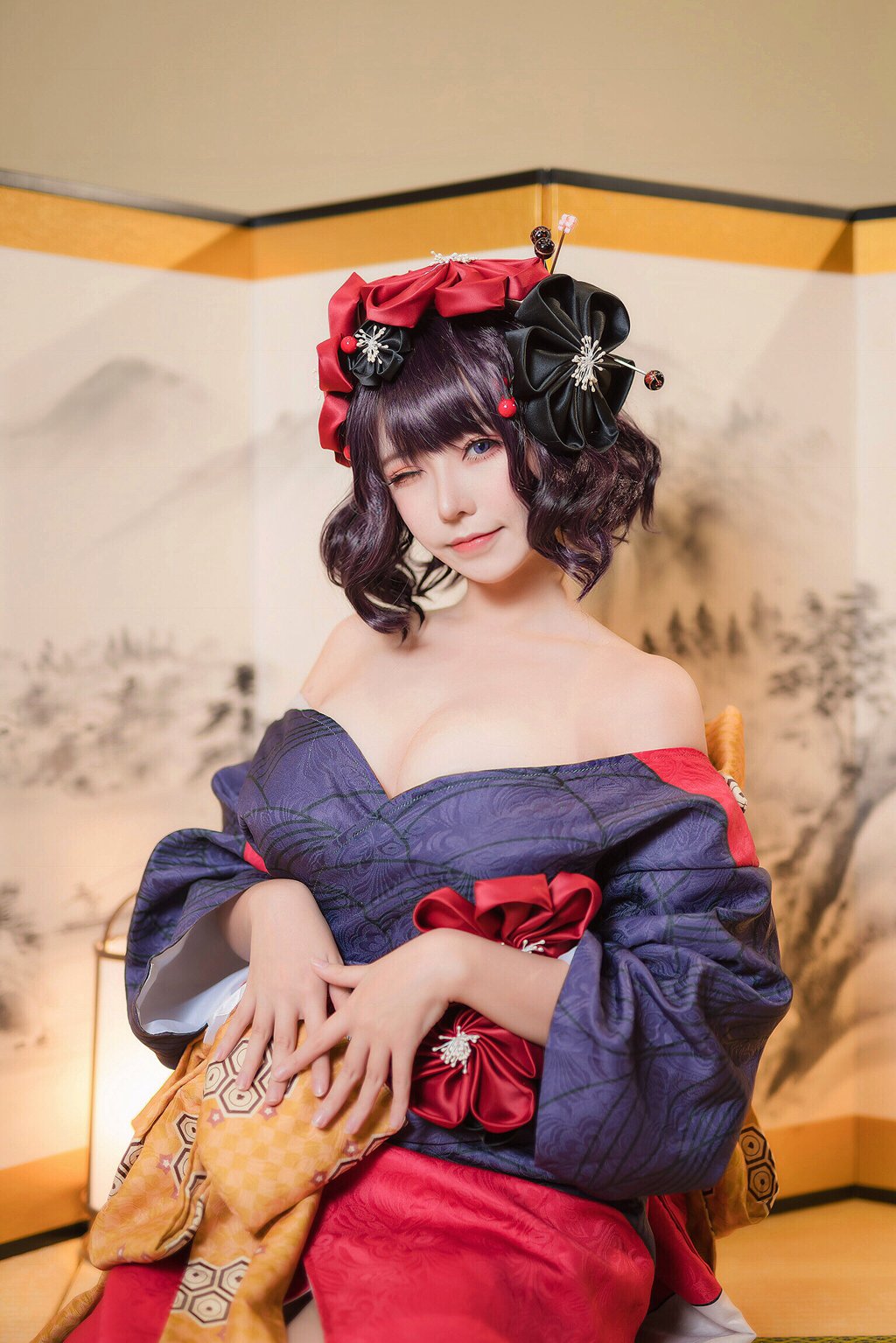 网红Coser@菌烨tako –葛饰北斎
